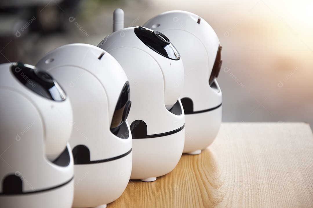 Câmeras IP brancas muito populares para fins de segurança