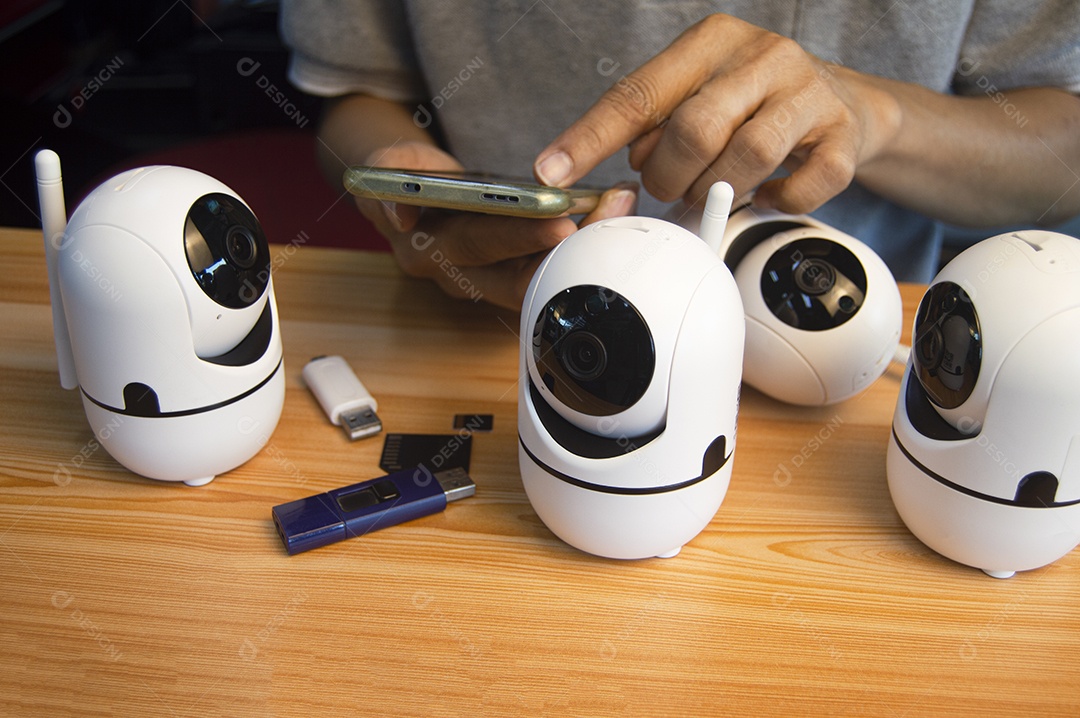 Câmeras IP CCTV ou sistemas de vigilância de alta tecnologia