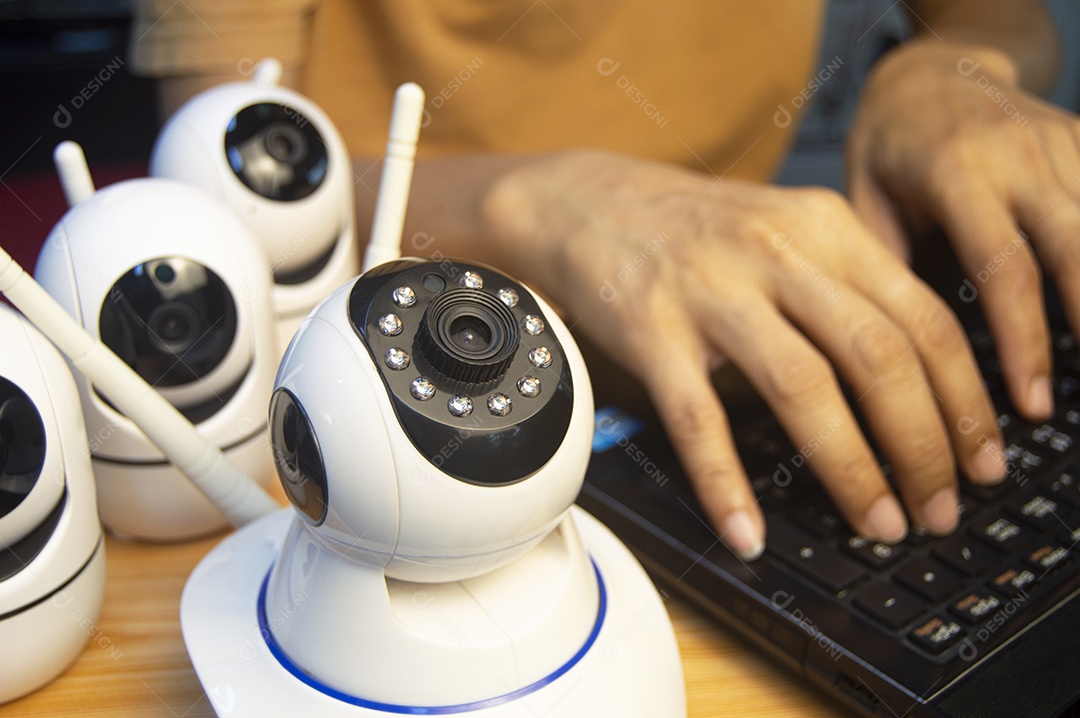 Câmeras IP CCTV ou sistemas de vigilância de alta tecnologia