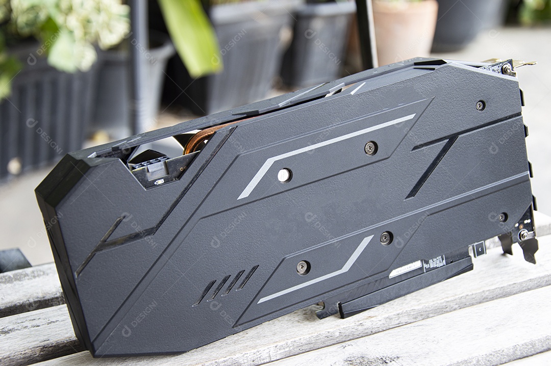 Vista traseira da placa gráfica de computador