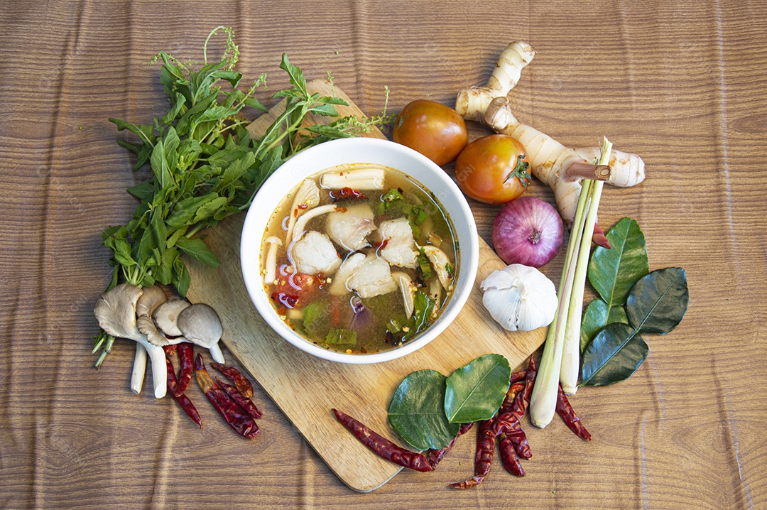 Peixe zorra comida tailandesa