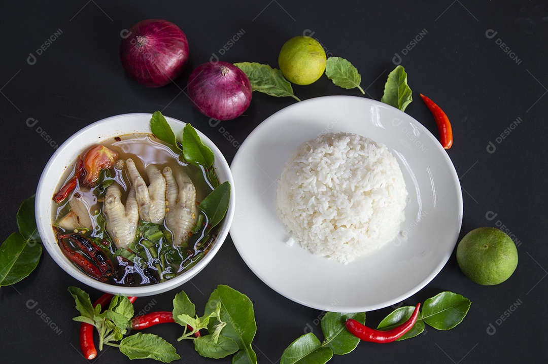 Pés de frango comida Tailandesa