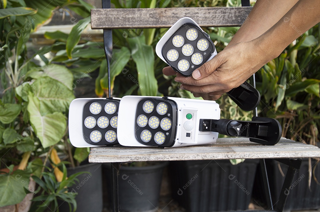 Lâmpada solar energia limpa