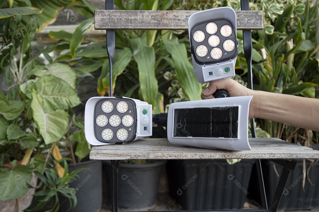 Lâmpada solar energia limpa