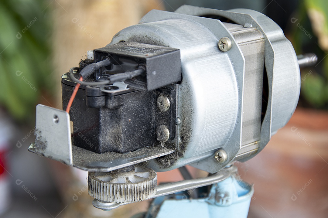 Vista traseira do motor do ventilador