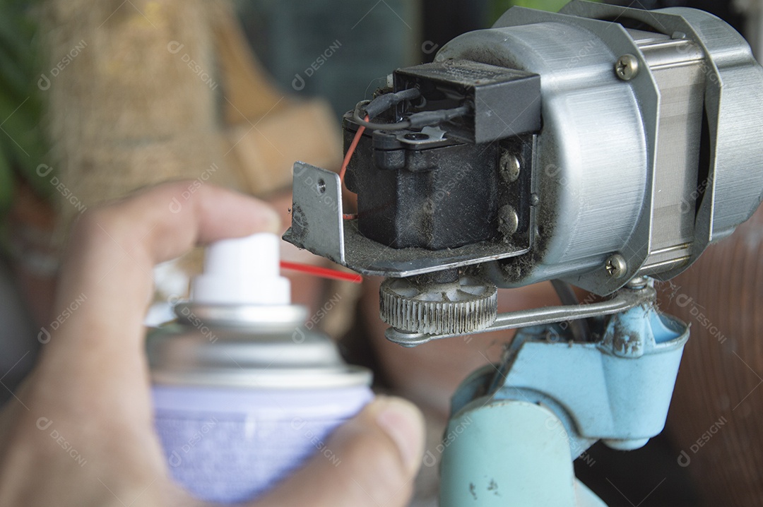 Vista traseira do motor do ventilador