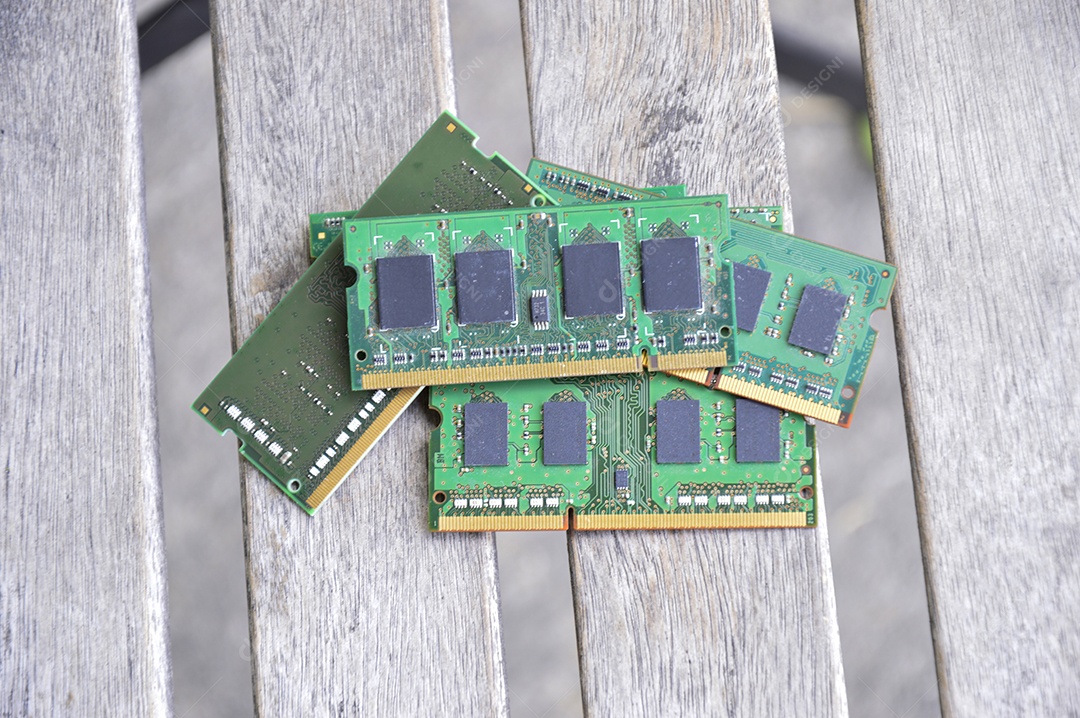 Vista superior laptop usou RAM