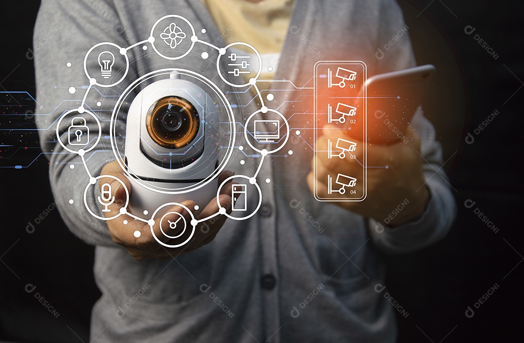 A câmera de segurança sem fio IP wifi suporta tecnologia de instalação de Internet