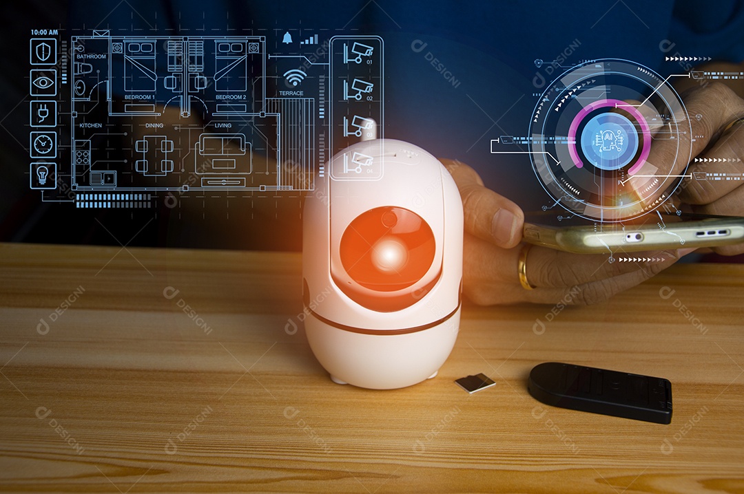 A câmera de segurança sem fio IP wifi suporta tecnologia de instalação de Internet