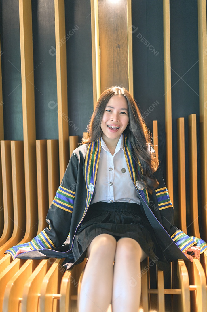 Aluna que aprenderam com sucesso estudam graduação