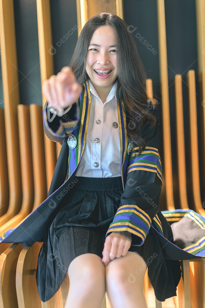 Aluna que aprenderam com sucesso estudam graduação