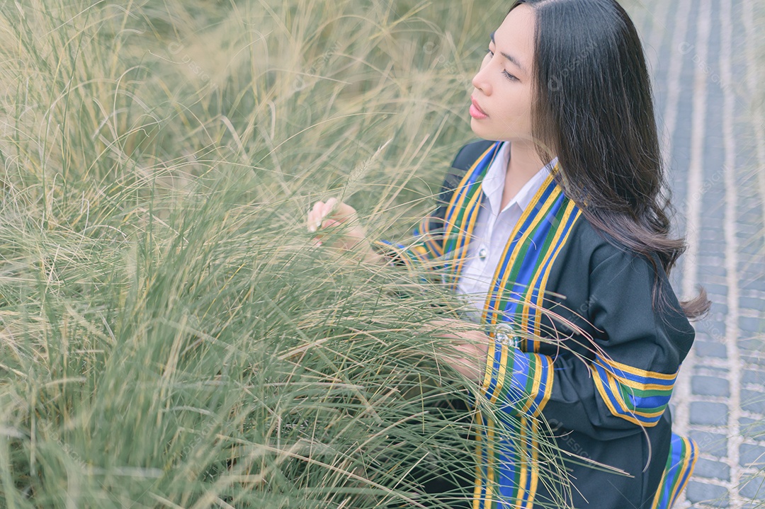 Aluna que aprenderam com sucesso estudam graduação