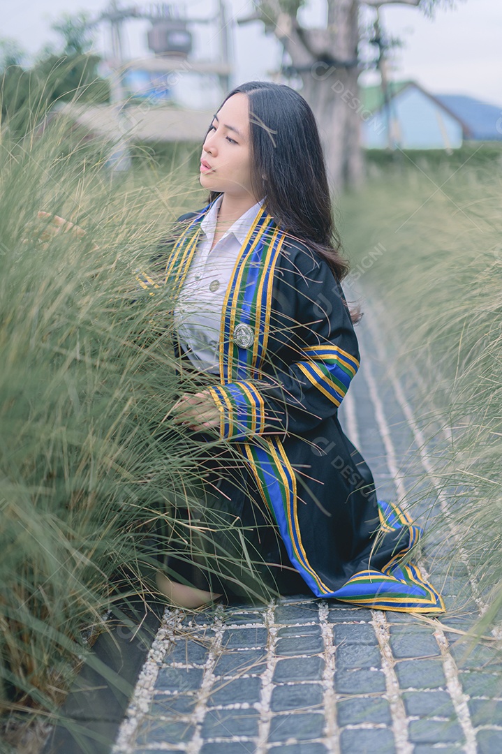 Aluna que aprenderam com sucesso estudam graduação