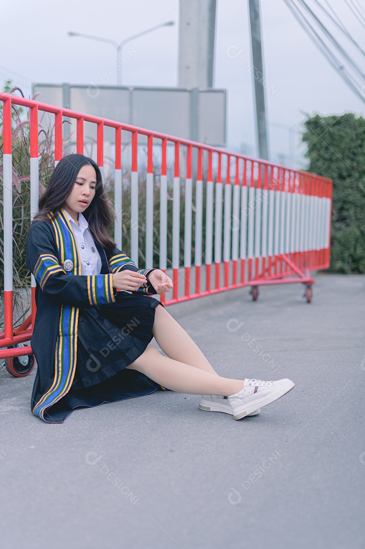 Aluna que aprenderam com sucesso estudam graduação