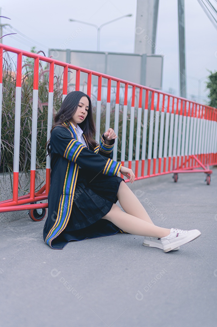 Aluna que aprenderam com sucesso estudam graduação