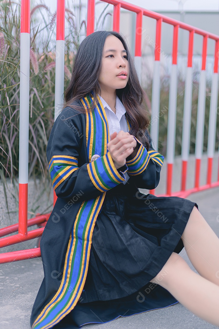 Aluna que aprenderam com sucesso estudam graduação