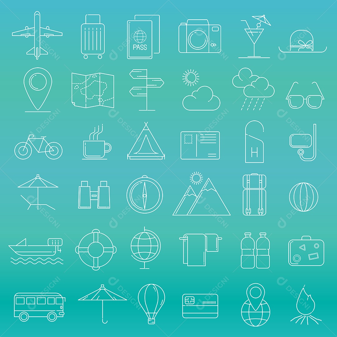 Viajar e ilustração vetorial de ícone Vetor EPS