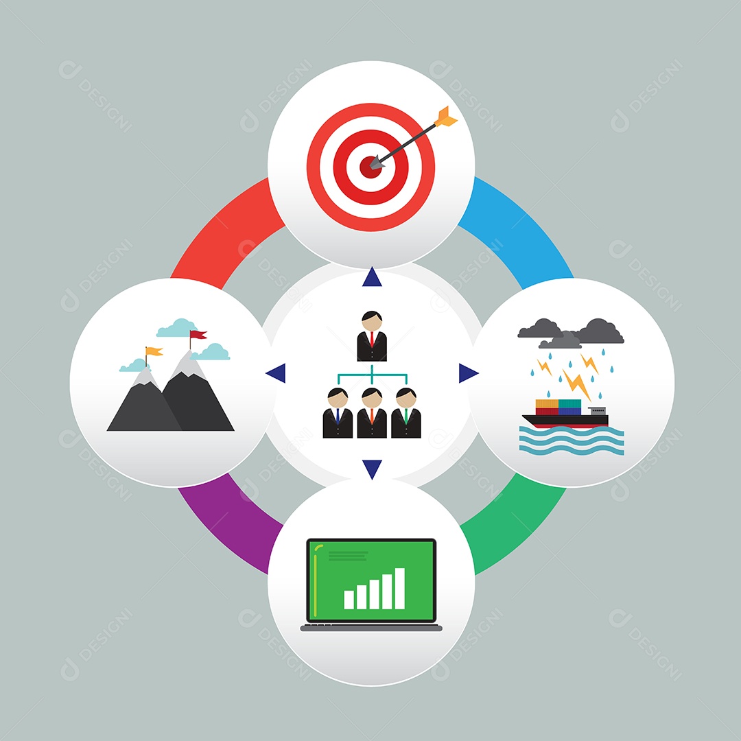 Ilustração em vetor ícone infográfico de negócios Vetor EPS