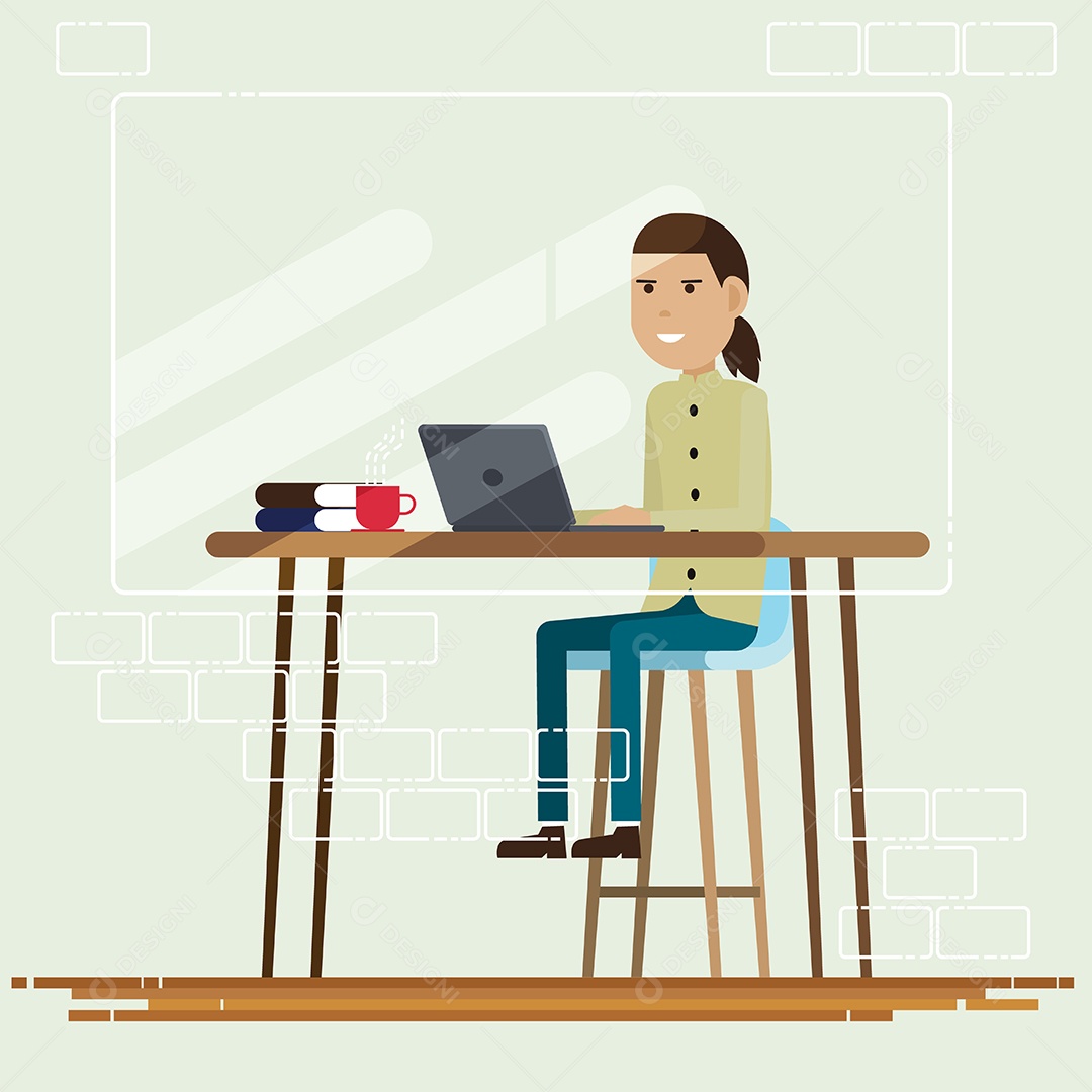 Pessoas criativas trabalhando no escritório de trabalho conjunto Vetor EPS