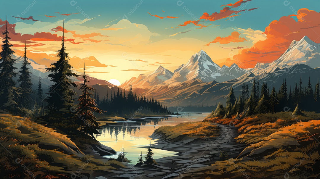 Dia Internacional da Montanha 11 de dezembro IA generativa.