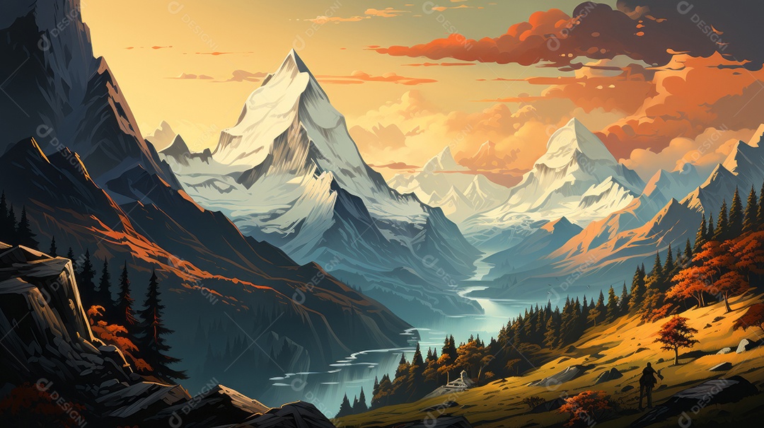 Dia Internacional da Montanha 11 de dezembro IA generativa.