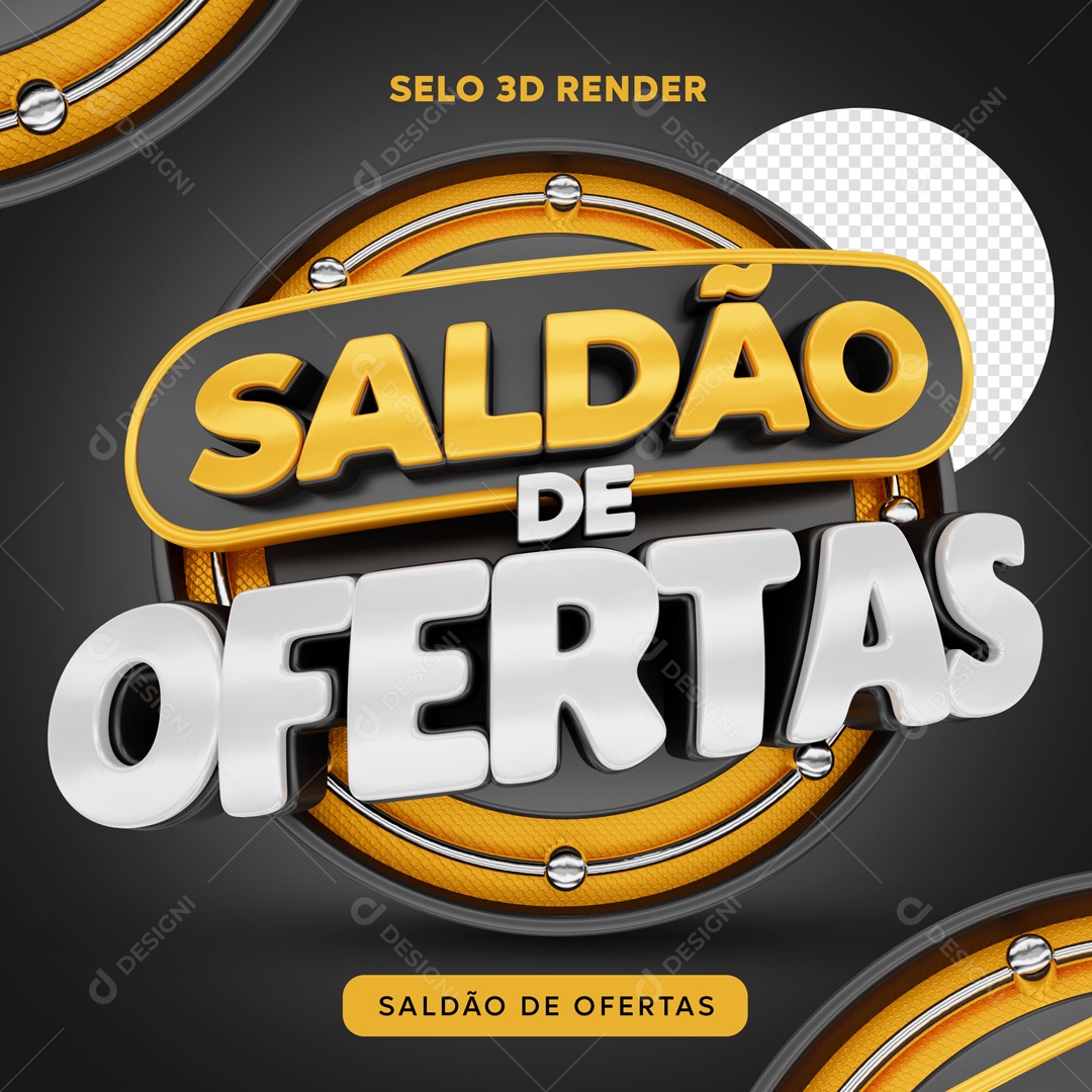 Selo 3D Saldão De Ofertas Para Composição PSD