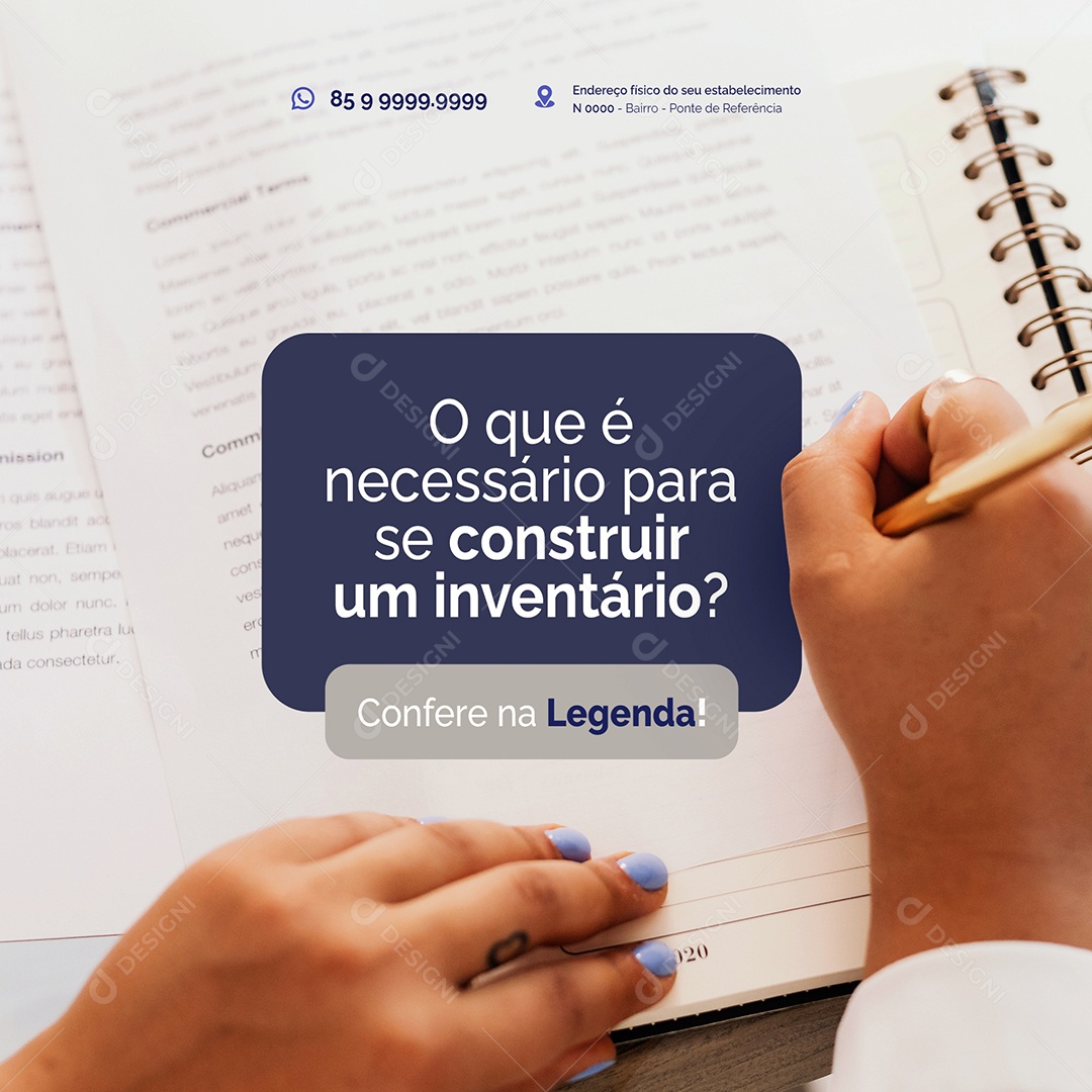 Necessário para se Construir um Inventario Social Media PSD Editável