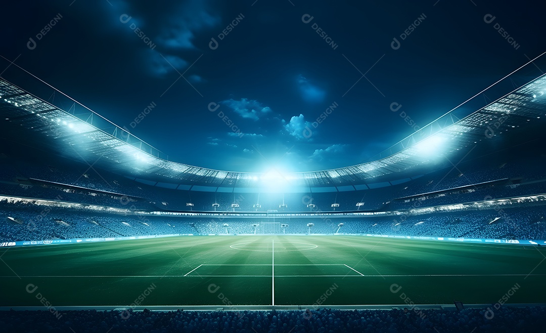 Vista de um estádio de futebol