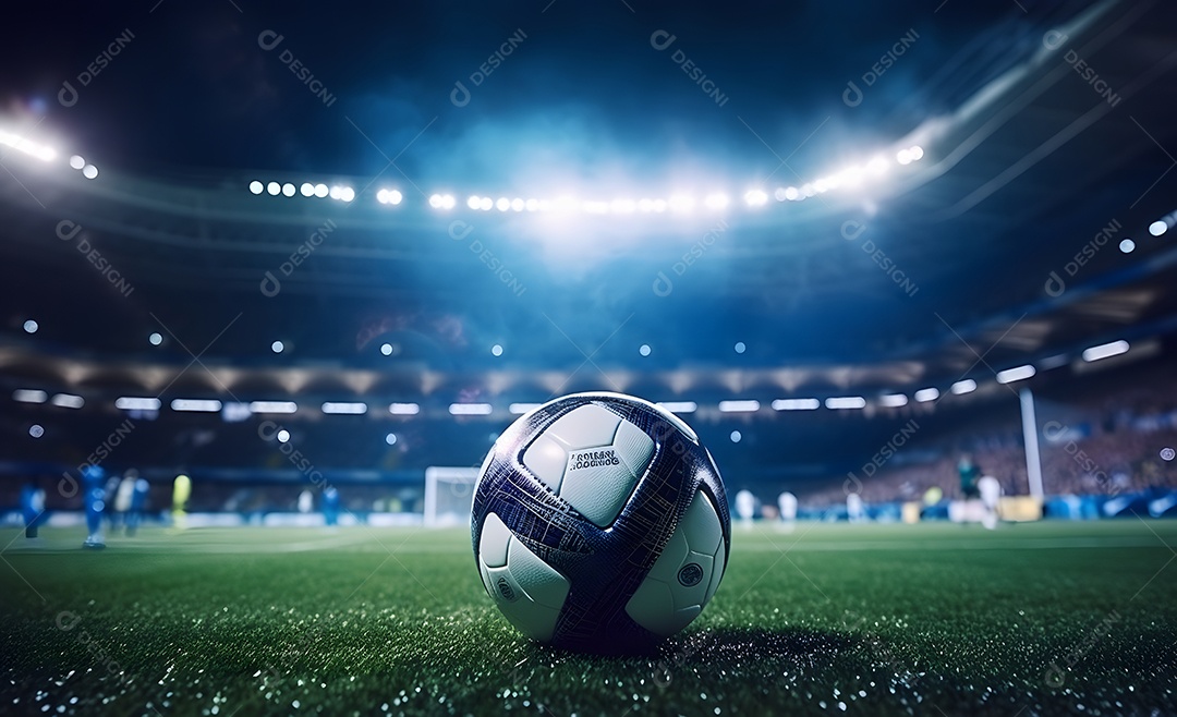 Vista de um estádio de futebol