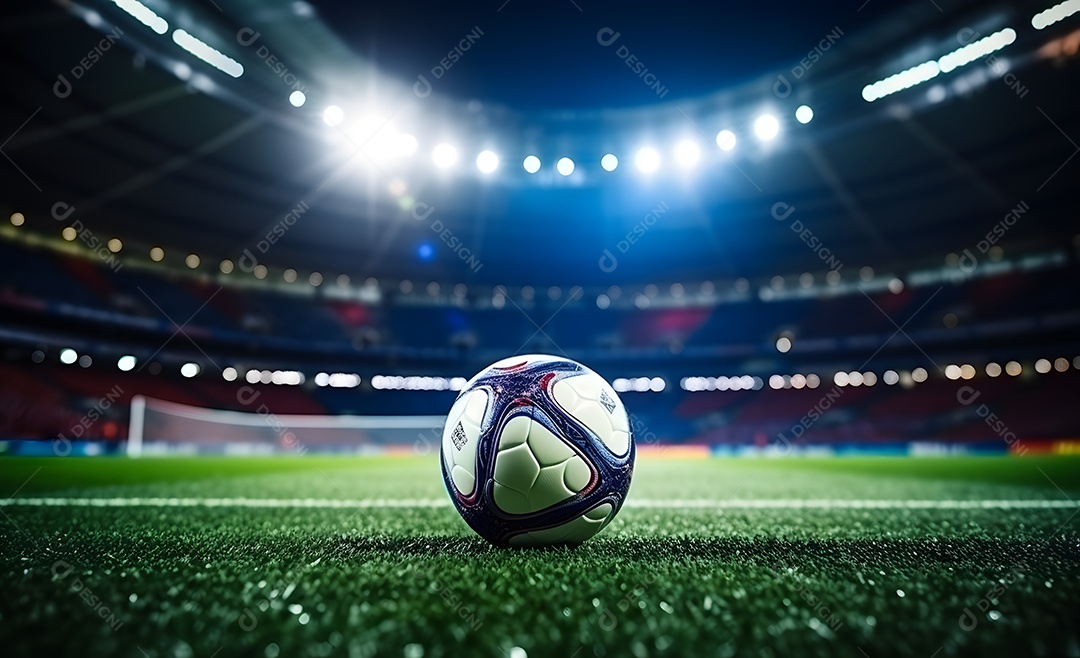 Vista de um estádio de futebol