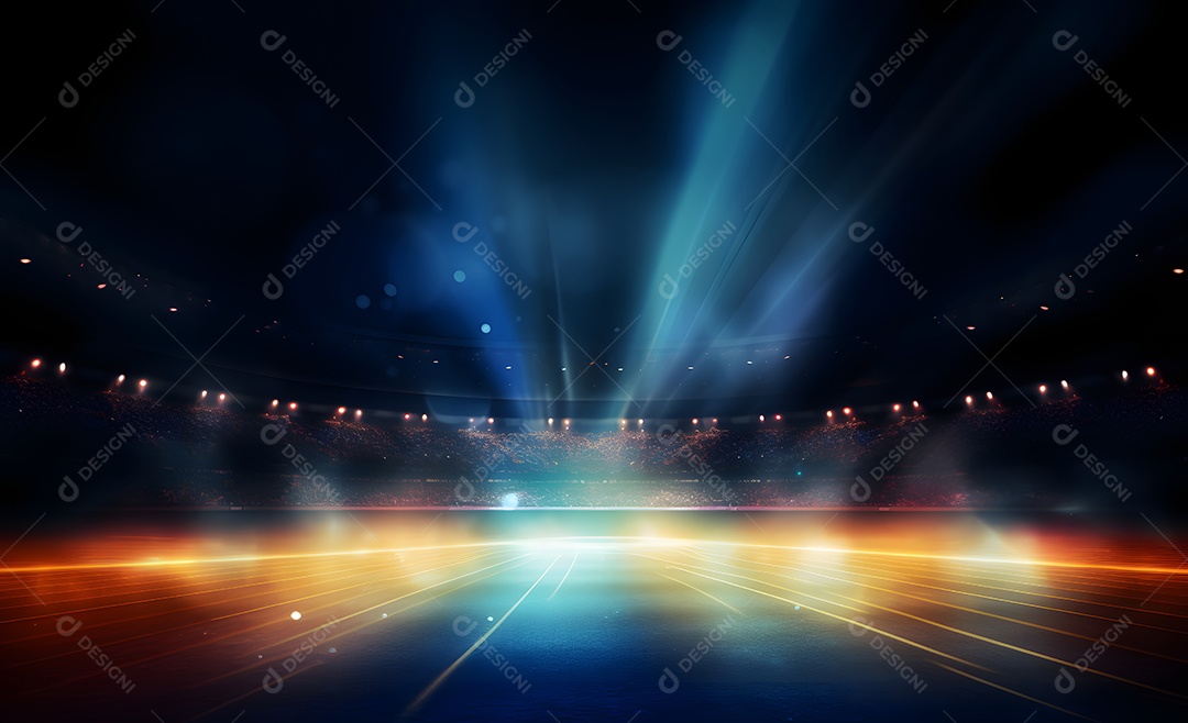 Vista de um estádio de futebol