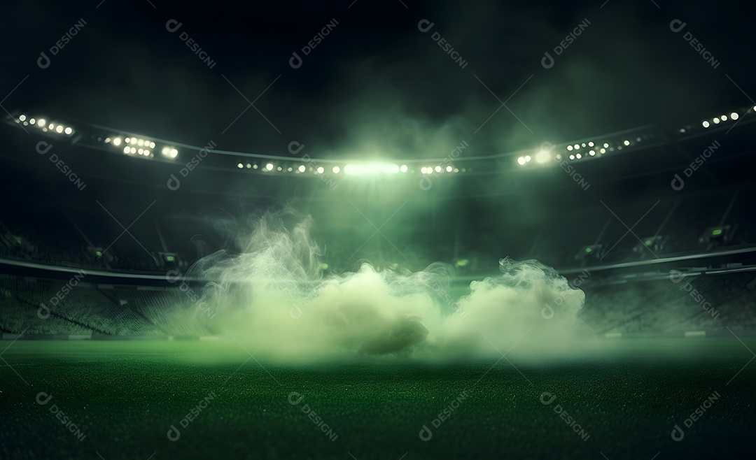 Vista de um estádio de futebol