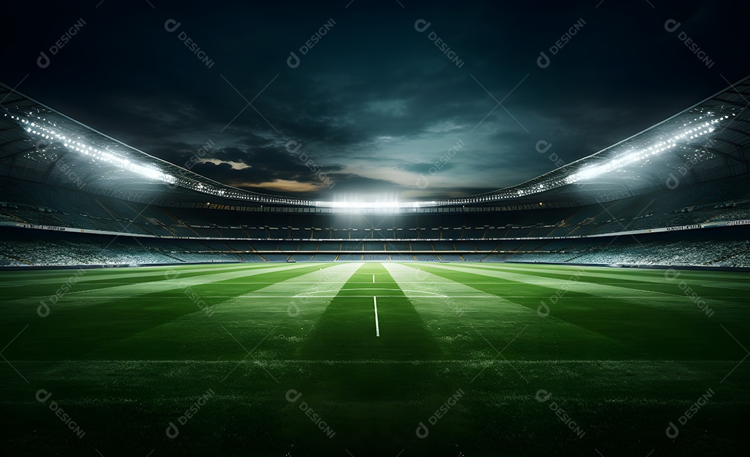 Vista de um estádio de futebol