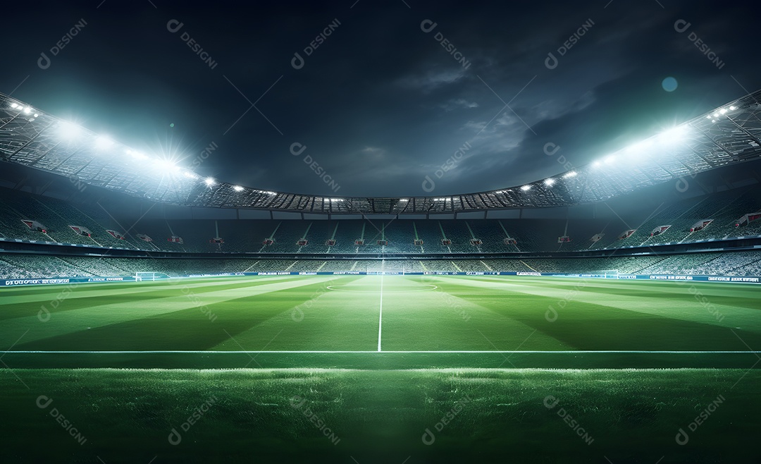 Vista de um estádio de futebol