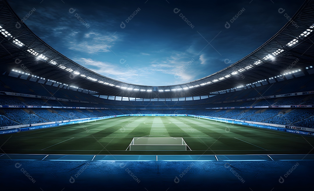 Vista estádio de futebol