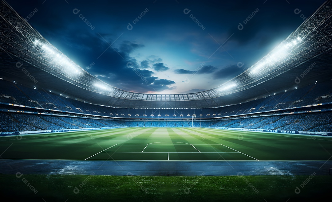 Vista estádio de futebol