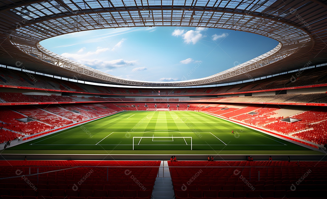 Vista estádio de futebol