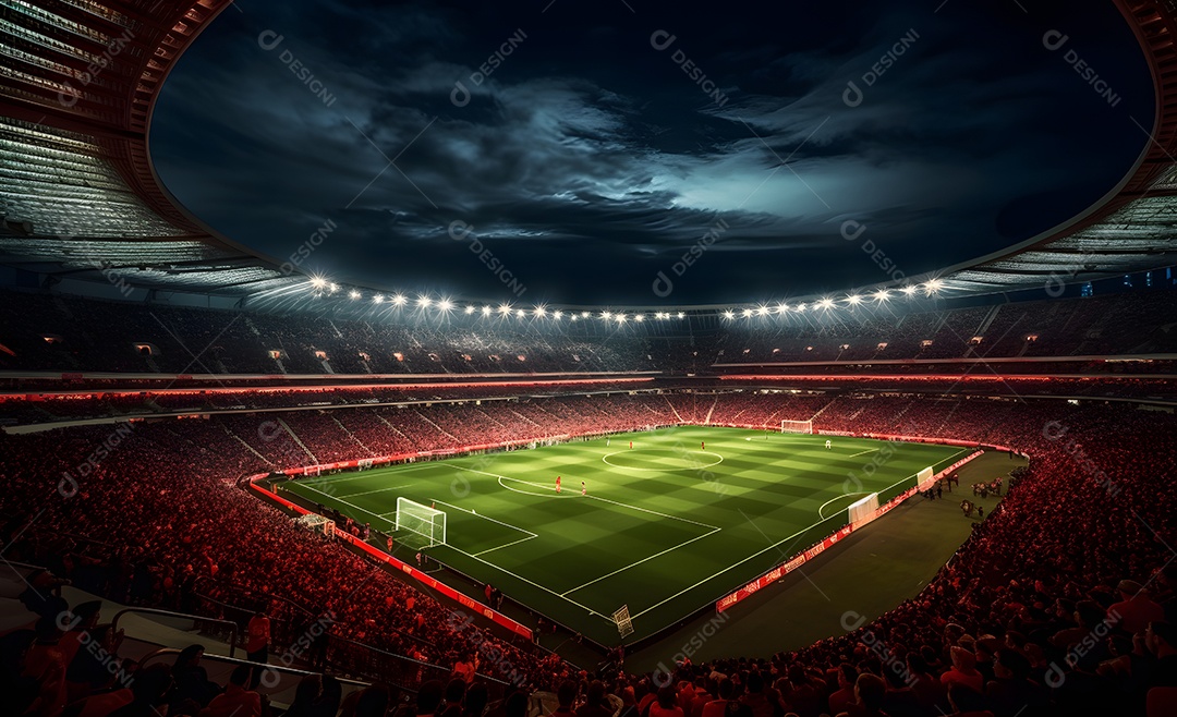 Vista estádio de futebol