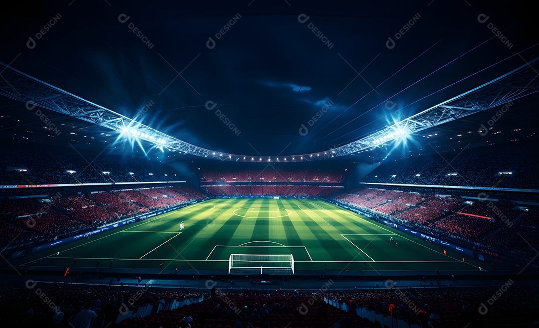 Vista estádio de futebol