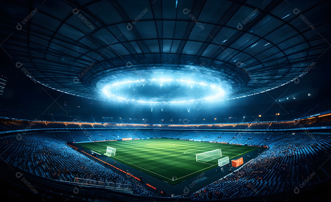 Vista estádio de futebol