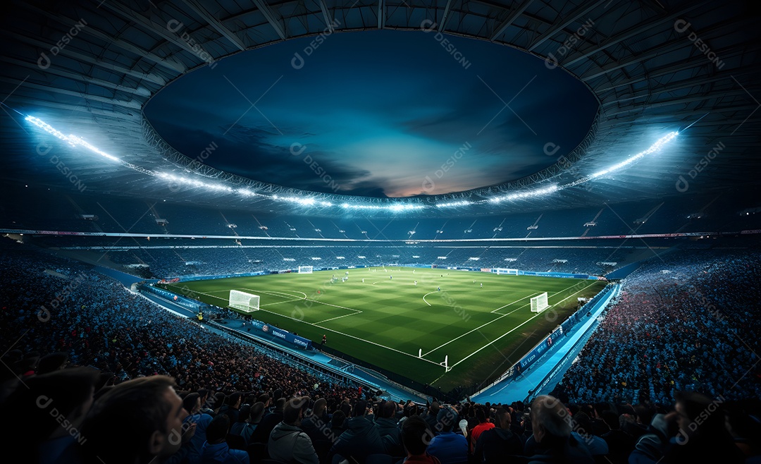 Vista estádio de futebol