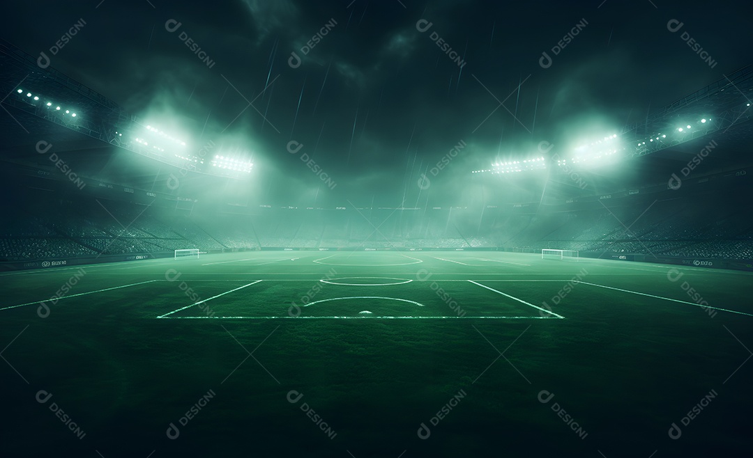 Vista estádio de futebol