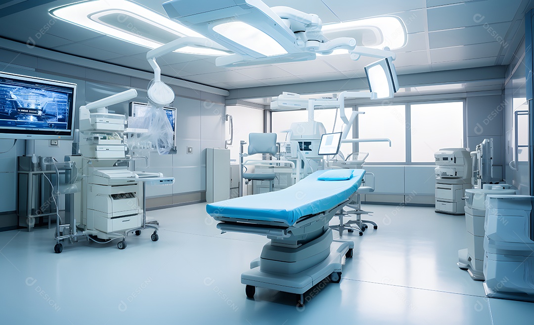 Vista de um quarto do hospital