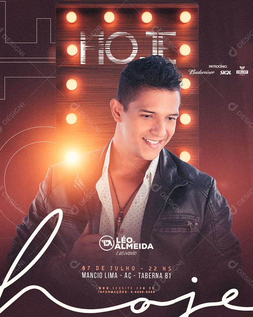 Social Media Flyer Feed Léo Di Almeida PSD Editável