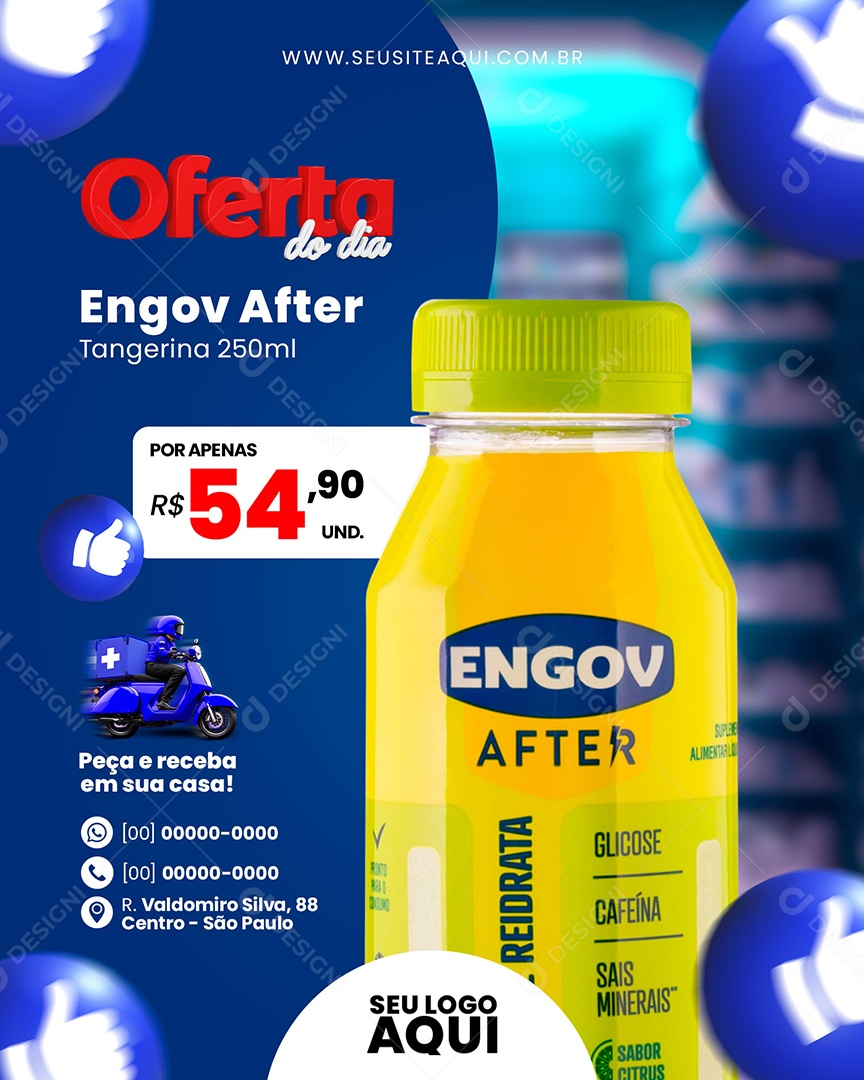 Social Media Oferta Do Dia Engov After Farmácia PSD Editável