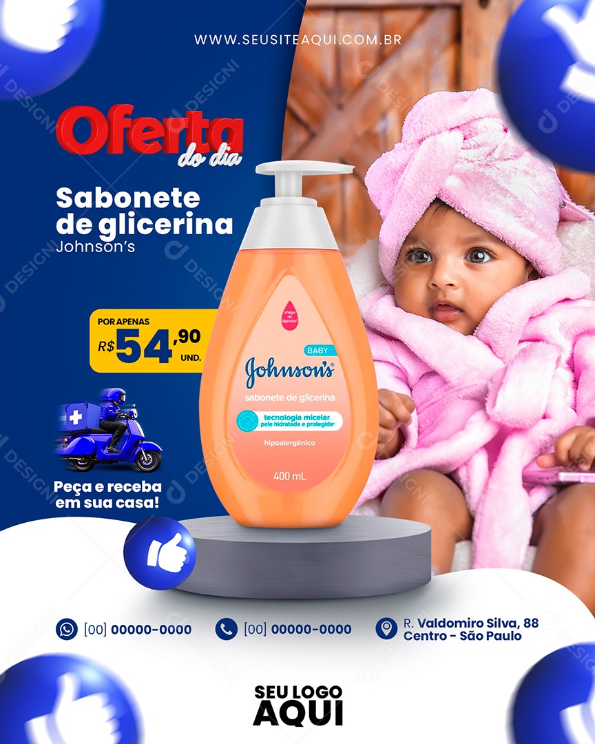 Oferta Do Dia Sabonete De Glicerina Farmácia Social Media PSD Editável