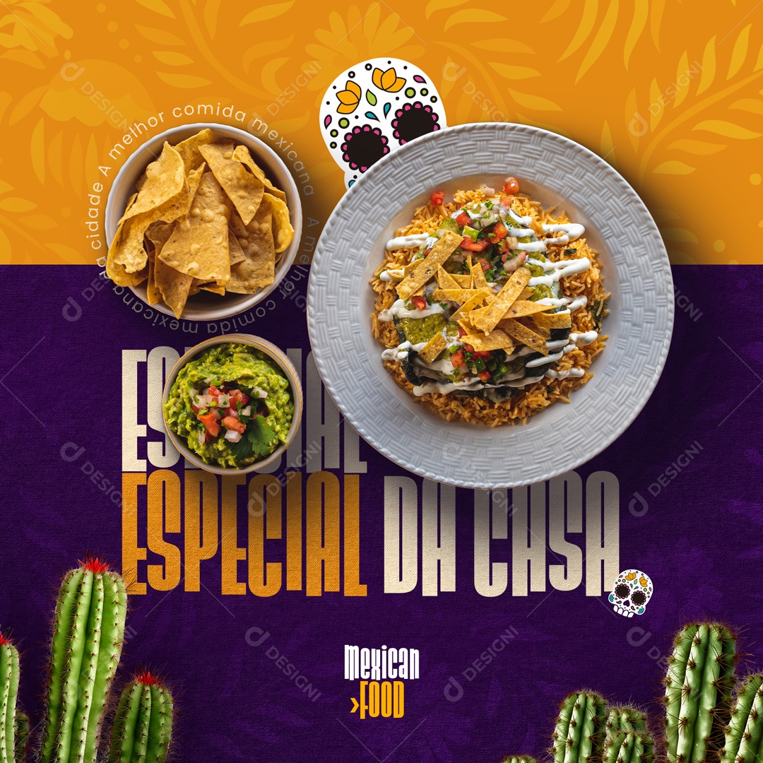 Especial Da Casa Comida Mexicana Social Media PSD Editável