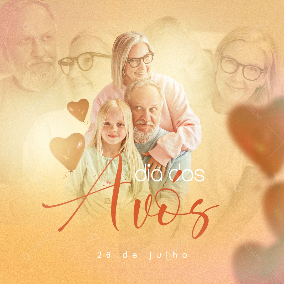 Dia Dos Avós 26 De Julho Social Media PSD Editável