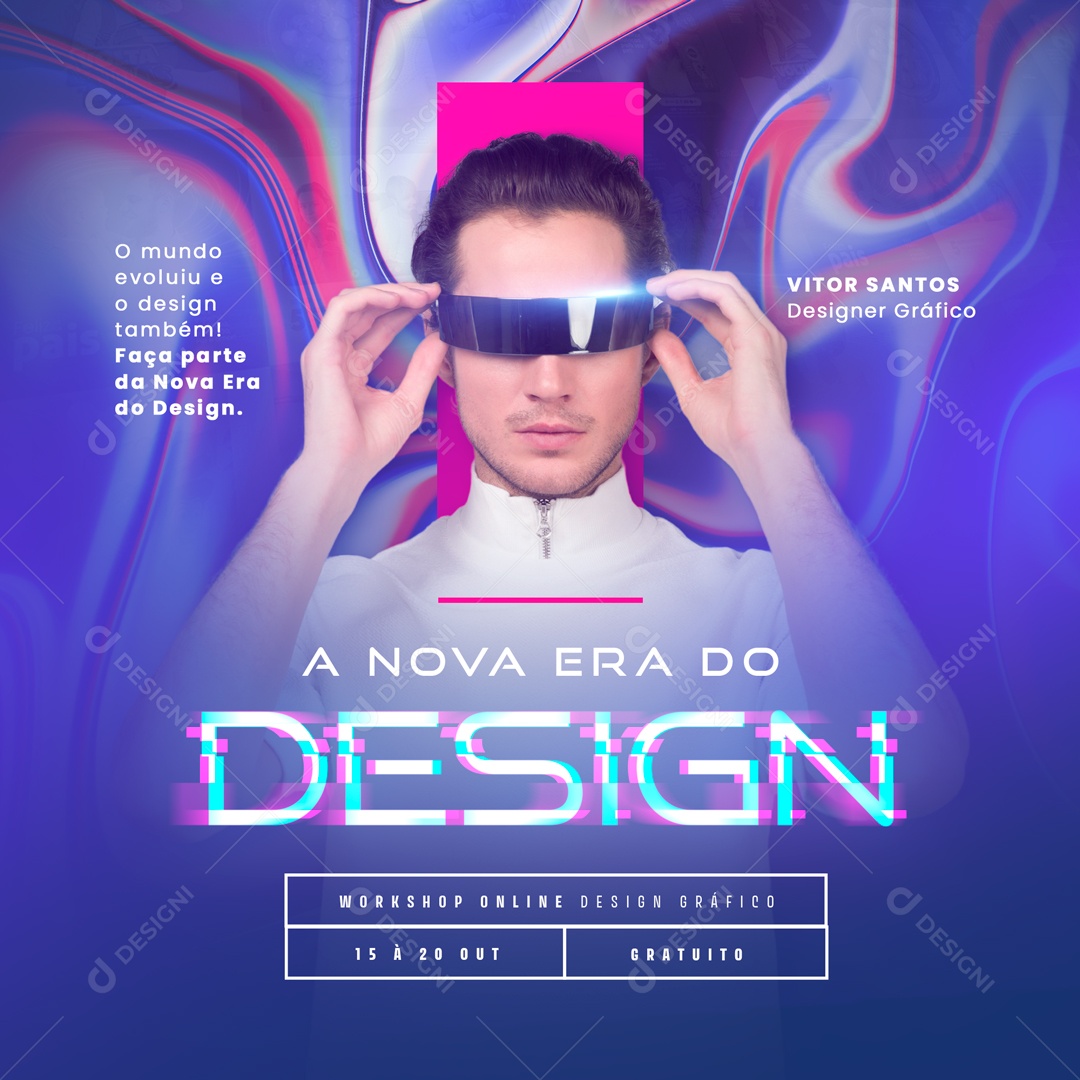 Curso De Designer Gráfico A Nora Era Do Design Social Media PSD Editável