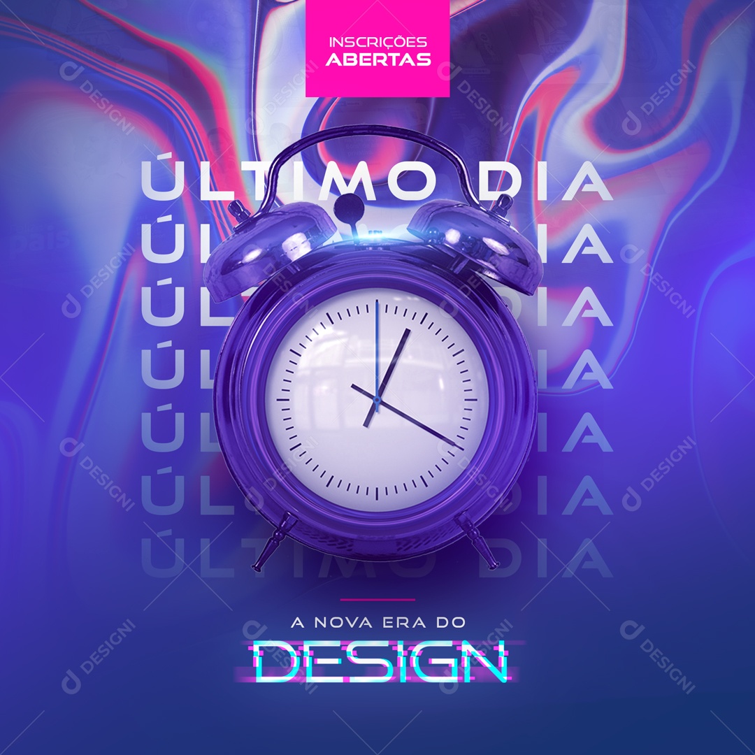 Último Dia Inscrições Abertas Curso De Designer Gráfico Social Media PSD Editável